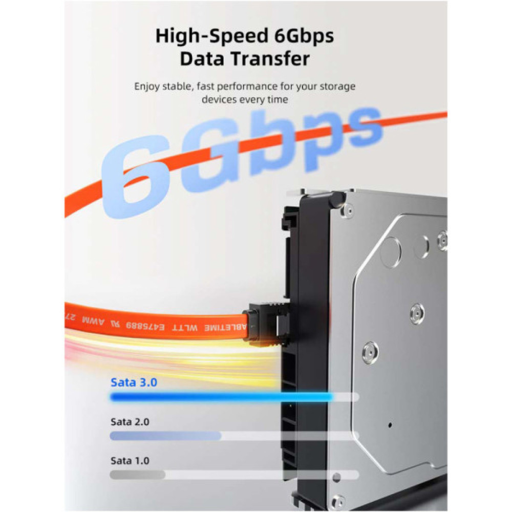 Кабель для передачі даних SATA III 0.5m 90° corner Cabletime (CA915903)