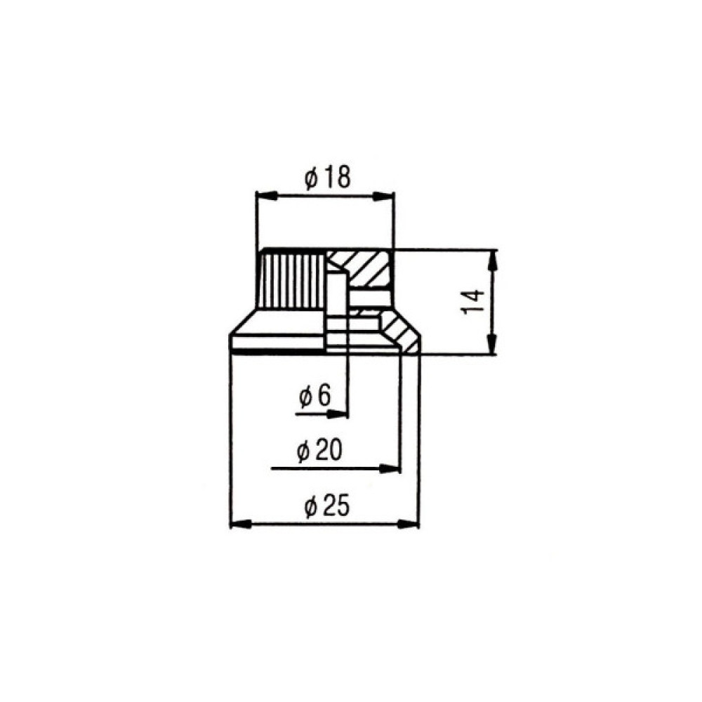 Ручка для потенціометра Paxphil Hat Control Knob Screw Type (Chrome) (NS007 CR)