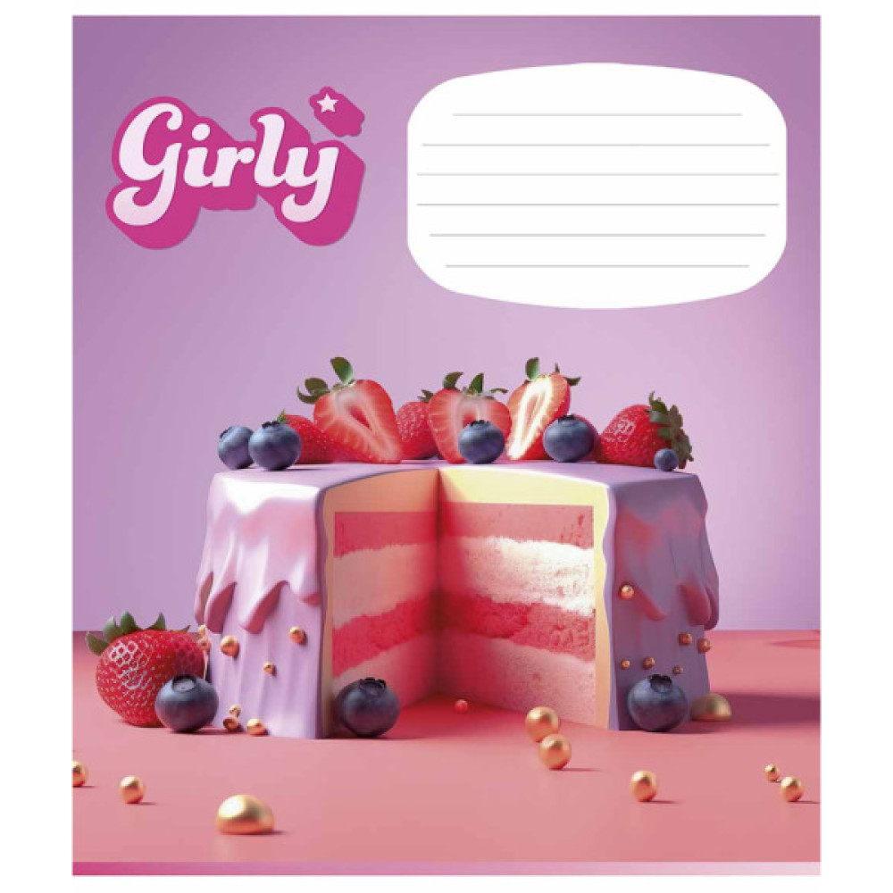 Зошит Школярик Girly (Дівчачі штучки) 12 аркушів клітинка (012-3330K)