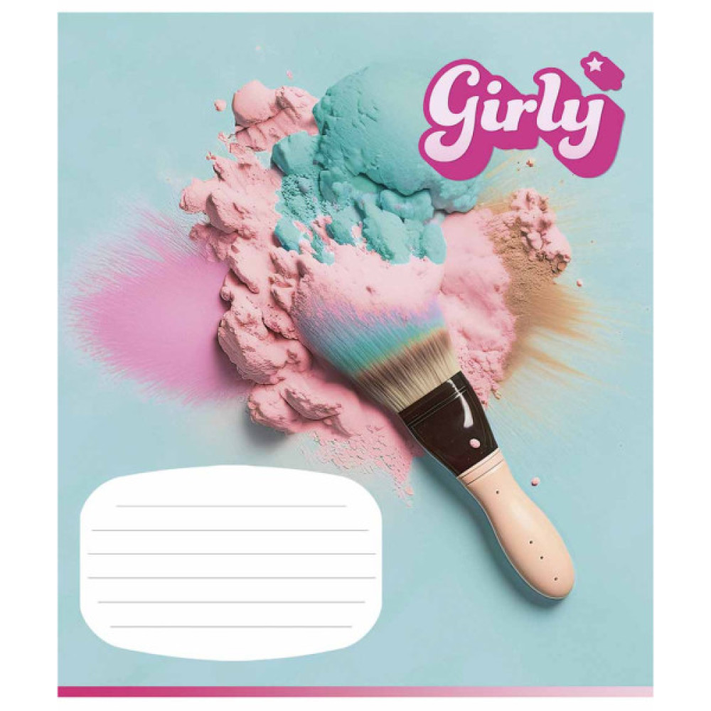 Зошит Школярик Girly (Дівчачі штучки) 12 аркушів клітинка (012-3330K)