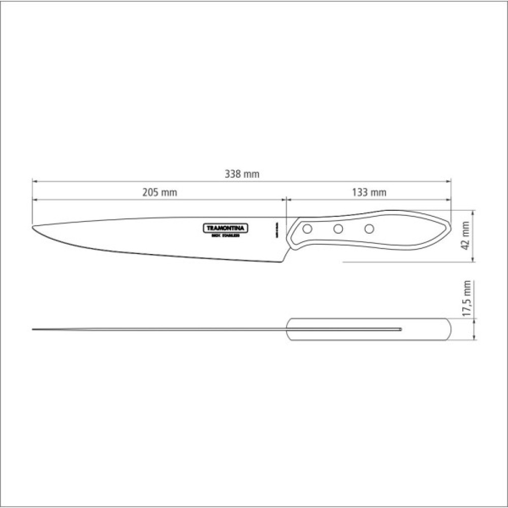Кухонний ніж Tramontina Barbecue Polywood Meat 203 мм (21190/178)