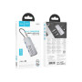 Концентратор HOCO USB-C to HDMI+PD+3xUSB3.0 HB50 Deep Space Gray (6942007647298) Концентратор HOCO USB-C to HDMI+PD+3xUSB3.0 HB50 Deep Space Gray (6942007647298)