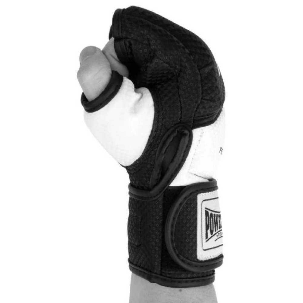 Рукавички для MMA PowerPlay 3075 M Black/White (PP_3075_M_Bl/White)