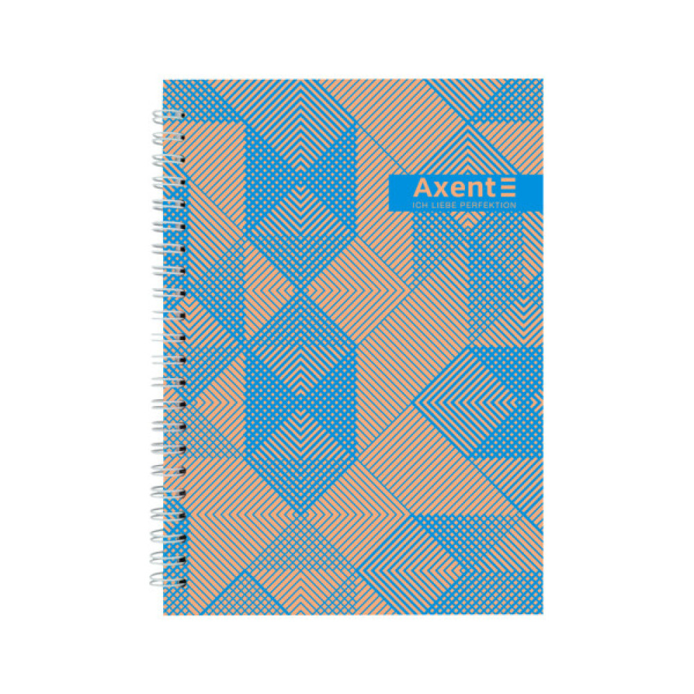 Блокнот Axent на спіралі А5 96 аркушів, клітинка, тверда обкладинка №35 (8032-35-A)