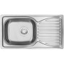 Набір для кухні Deante Doppio, сталева мийка ZEN_0113 + змішувач BYU_060M, сатін