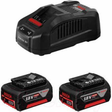 Набір акумулятора та зарядного пристрою Bosch Professional GBA 2х18В 4А·год + 2хGAL 18В-40 18В 4А·год
