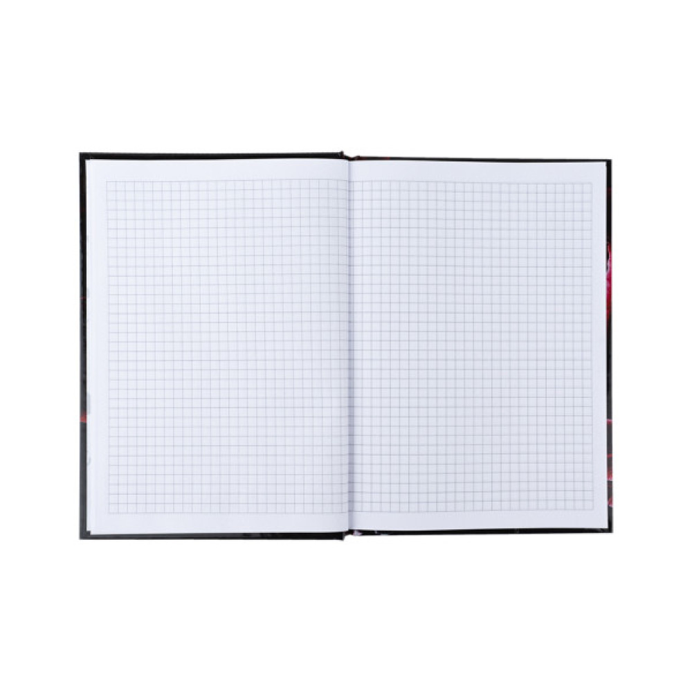 Книга записна Axent Maroon fleur А5, 96 аркушів, клітинка, тверда обкладинка (8459-1-A)