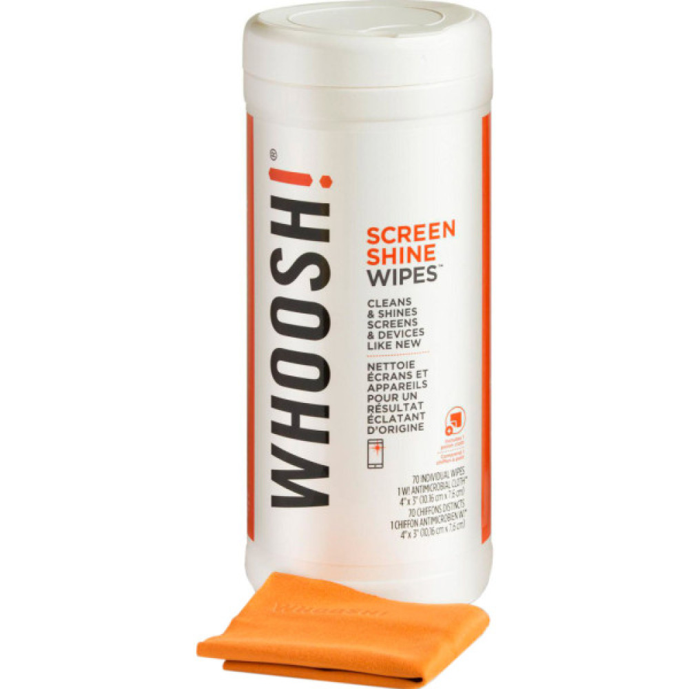 Серветки Whoosh! Screen Shine 70 WIPES + 1microfiber 14х14cm (1FGWP70ENFR/1FG70WPENFR)