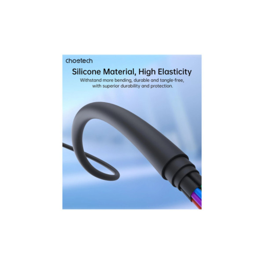 Дата кабель USB 2.0 AM to Lightning 1.0m 2.4A black Choetech (XAL-0003-BK-V2)
