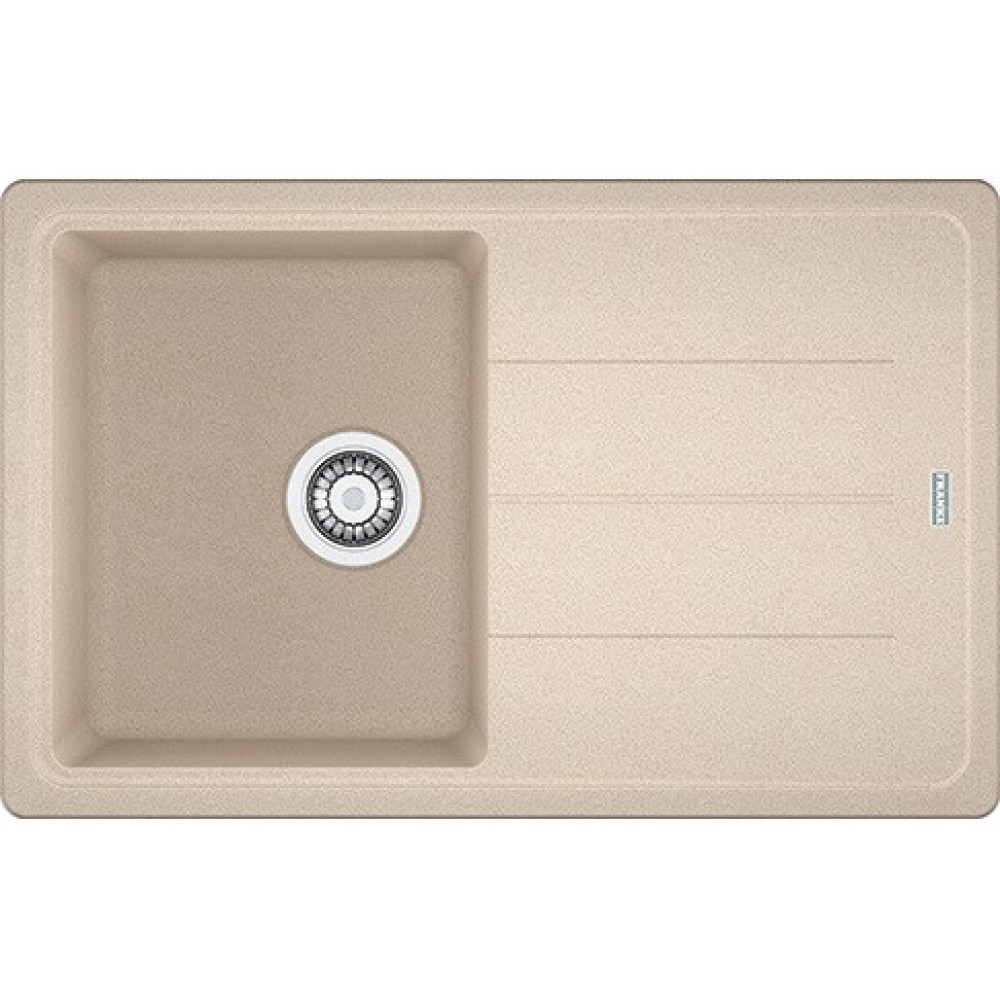 Мийка кухонна Franke Basis, фраграніт, прямокутник, з крилом, 780х500х200мм, чаша - 1, накладна, BFG 611-78, бежевий