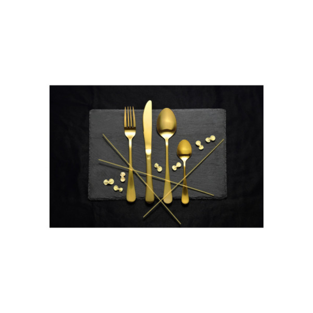 Набір столових приборів Bergner Munich gold matt 24 предмета (BG-5134-GD)