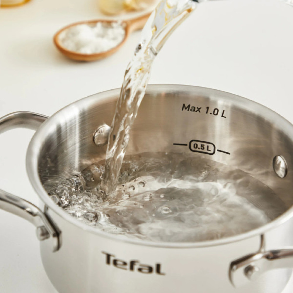 Каструля Tefal Minis, з кришкою,1л, нержавіюча сталь, скло (H8743155)