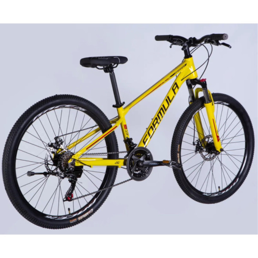 Велосипед Formula 26" MOTION DD FR рама-13" AL 2026 жовтий з чорним (OPS-FR-26-811)