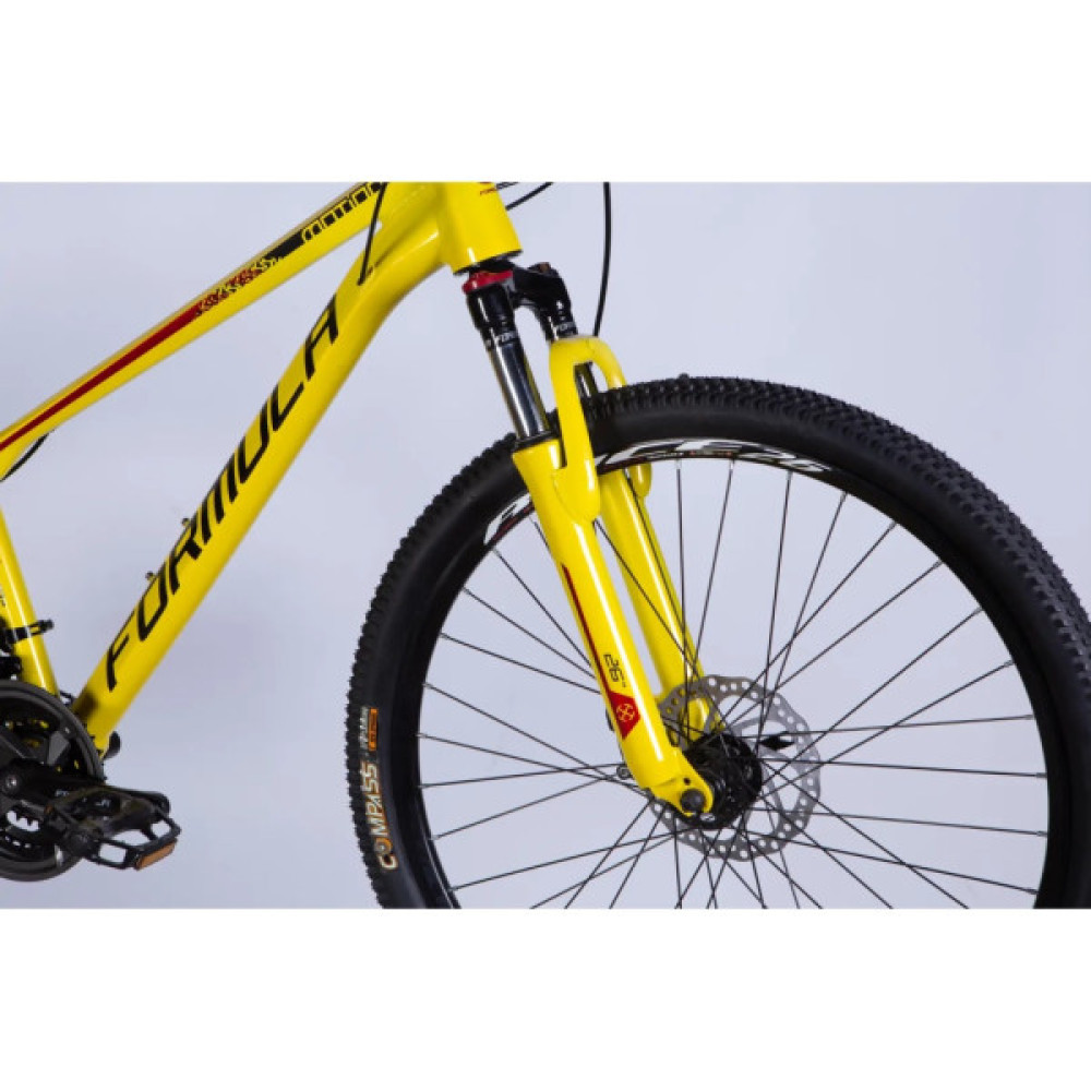 Велосипед Formula 26" MOTION DD FR рама-13" AL 2026 жовтий з чорним (OPS-FR-26-811)