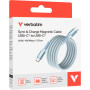 Дата кабель USB-C to USB-C 1.2m Magnetic 60W blue Verbatim (31852) Дата кабель USB-C to USB-C 1.2m Magnetic 60W blue Verbatim (31852)