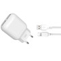 Зарядний пристрій XO 2xUSB 2.4A + cable USB to Lightning white (L78-L-WH)
