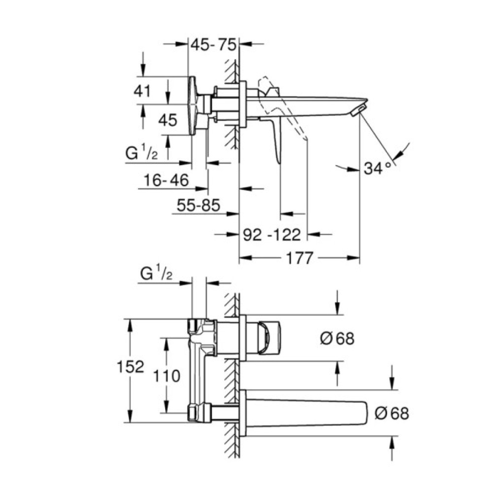 Змішувач Grohe BauLoop New (20289001)