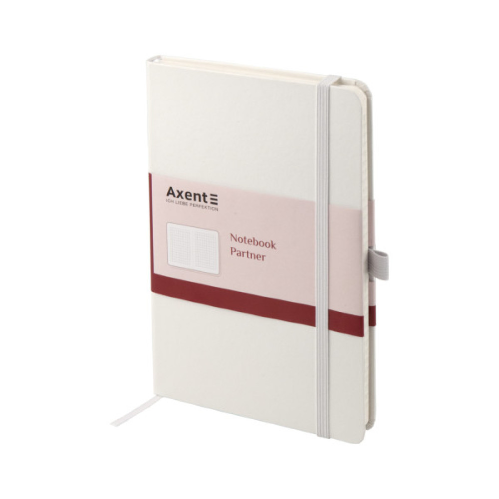 Блокнот Axent Partner, А5, 125х195 мм, 96арк, кліт,білий (8201-21-A)