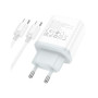 Зарядний пристрій HOCO C105A Stage 1xUSB-C PD20W + 1xUSB QC3.0 + cable USB-C to USB-C White (6931474782922) Зарядний пристрій HOCO C105A Stage 1xUSB-C PD20W + 1xUSB QC3.0 + cable USB-C to USB-C White (6931474782922)