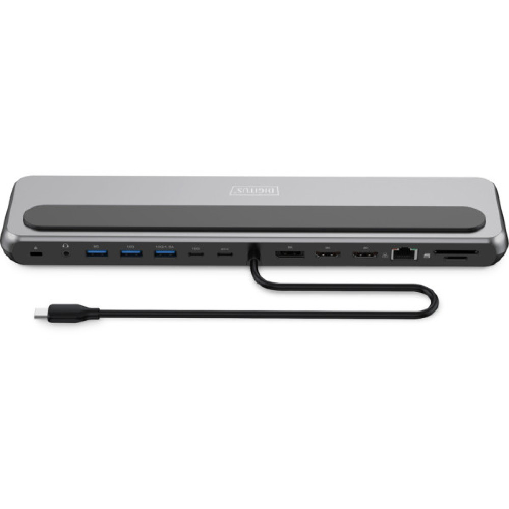 Порт-реплікатор Digitus USB-C > 2xHDMI/1xDP/3xUSB-A/USB-C/RJ54/PD/Audio (DA-70919) Порт-реплікатор Digitus USB-C > 2xHDMI/1xDP/3xUSB-A/USB-C/RJ54/PD/Audio (DA-70919)