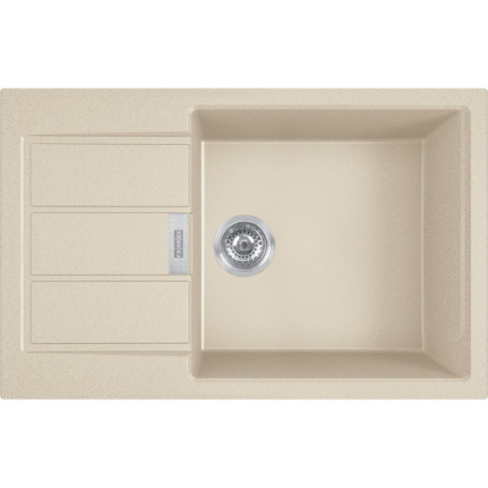 Мийка кухонна Franke Sirius 2 тектонайт, прямокут., з крилом, 780х500х200мм, чаша - 1, врізна, бежевий