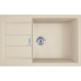 Мийка кухонна Franke Sirius 2 тектонайт, прямокут., з крилом, 780х500х200мм, чаша - 1, врізна, бежевий