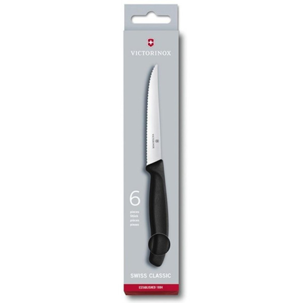 Кухонний ніж Victorinox SwissClassic для стейка 11 см, черный (6.7233.20)