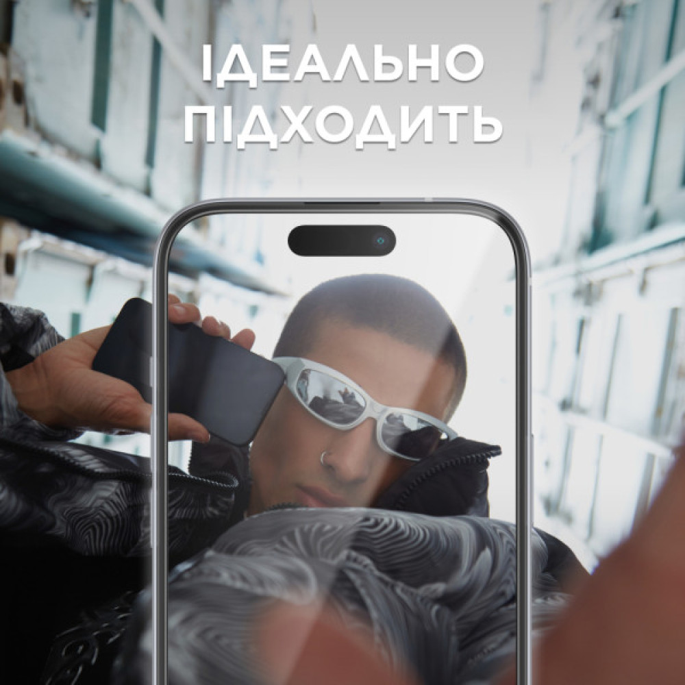 Скло захисне PANZERGLASS iPhone 15 Pro Max Ultra-Wide Fit (PG_SAFE95537)