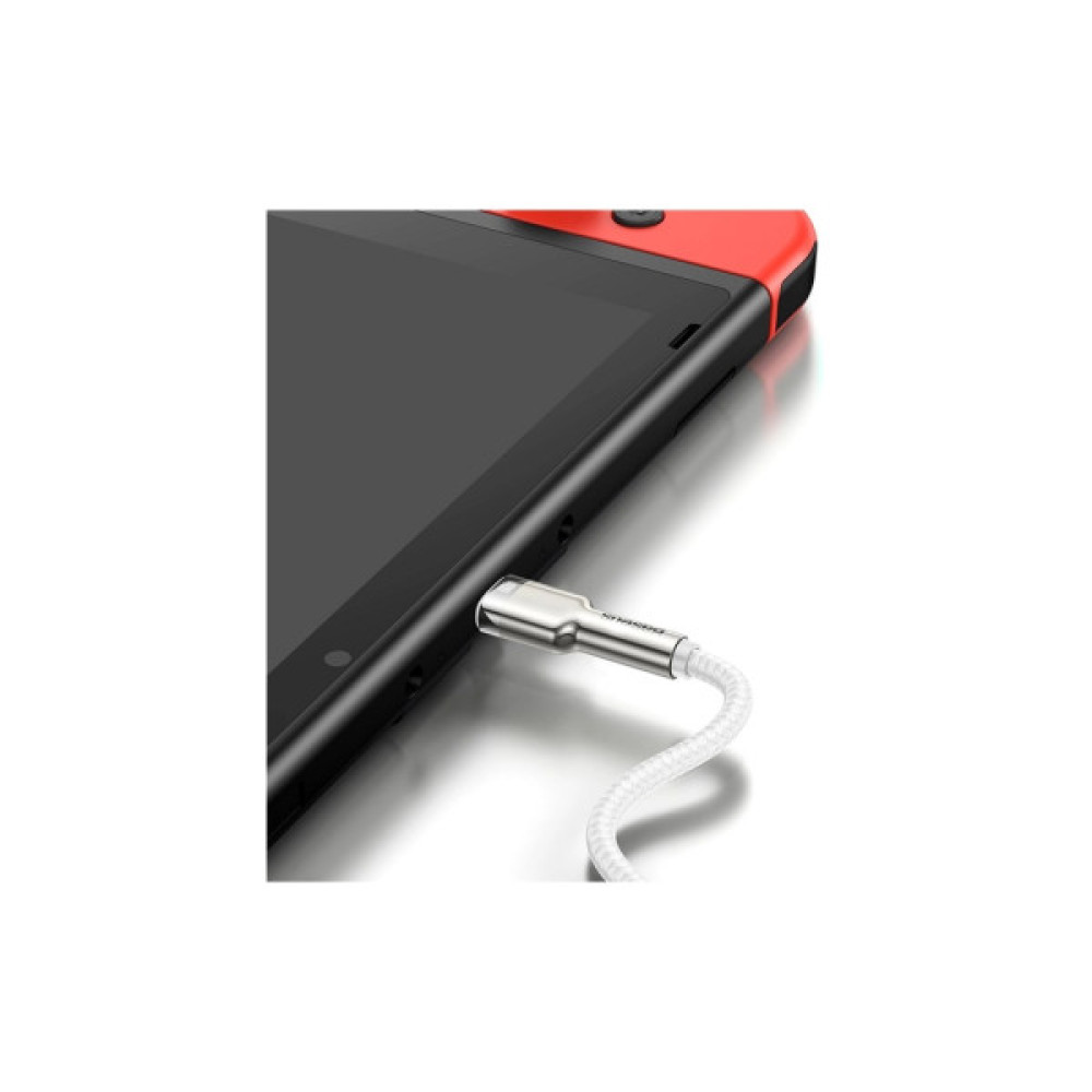 Дата кабель USB-C to USB-C 2.0m Cafule Metal PD 100W white Baseus (CATJK-D02) Дата кабель USB-C to USB-C 2.0m Cafule Metal PD 100W white Baseus (CATJK-D02)