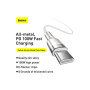Дата кабель USB-C to USB-C 2.0m Cafule Metal PD 100W white Baseus (CATJK-D02) Дата кабель USB-C to USB-C 2.0m Cafule Metal PD 100W white Baseus (CATJK-D02)