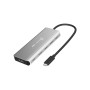 Концентратор J5create USB-C 7-in-1 USB 3.2 + USB-C PD + HDMI 4K + DisplayPort + SD/TF gray (JCD401-N)