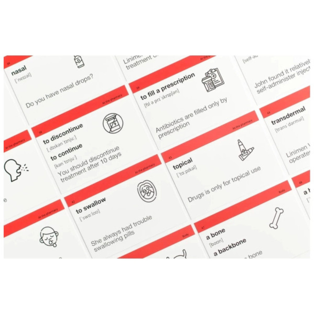 Навчальний набір English Student Картки для вивчення медичної англійської мови Medical English (укр.) (59123251)