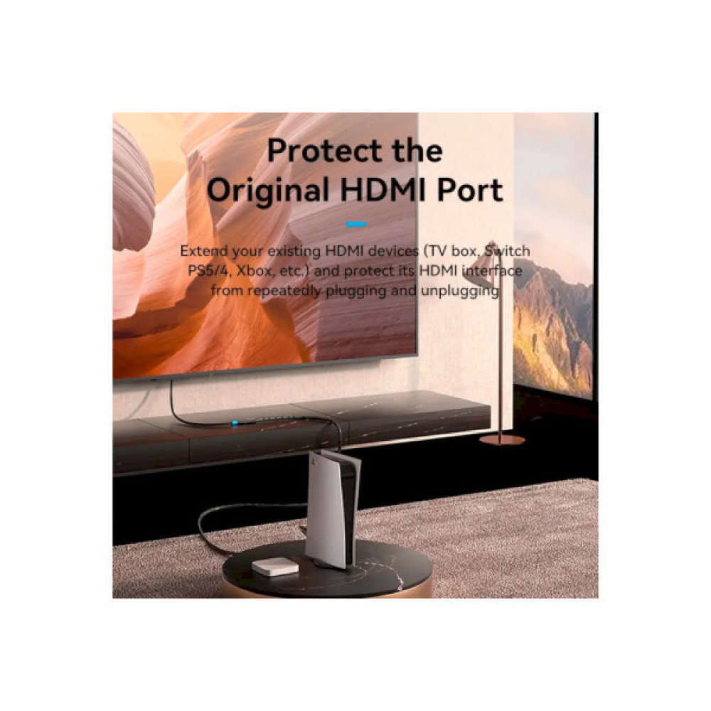 Кабель мультимедійний HDMI M to HDMI F 5.0m V2.0 4K60Hz VENTION (AHCBJ)