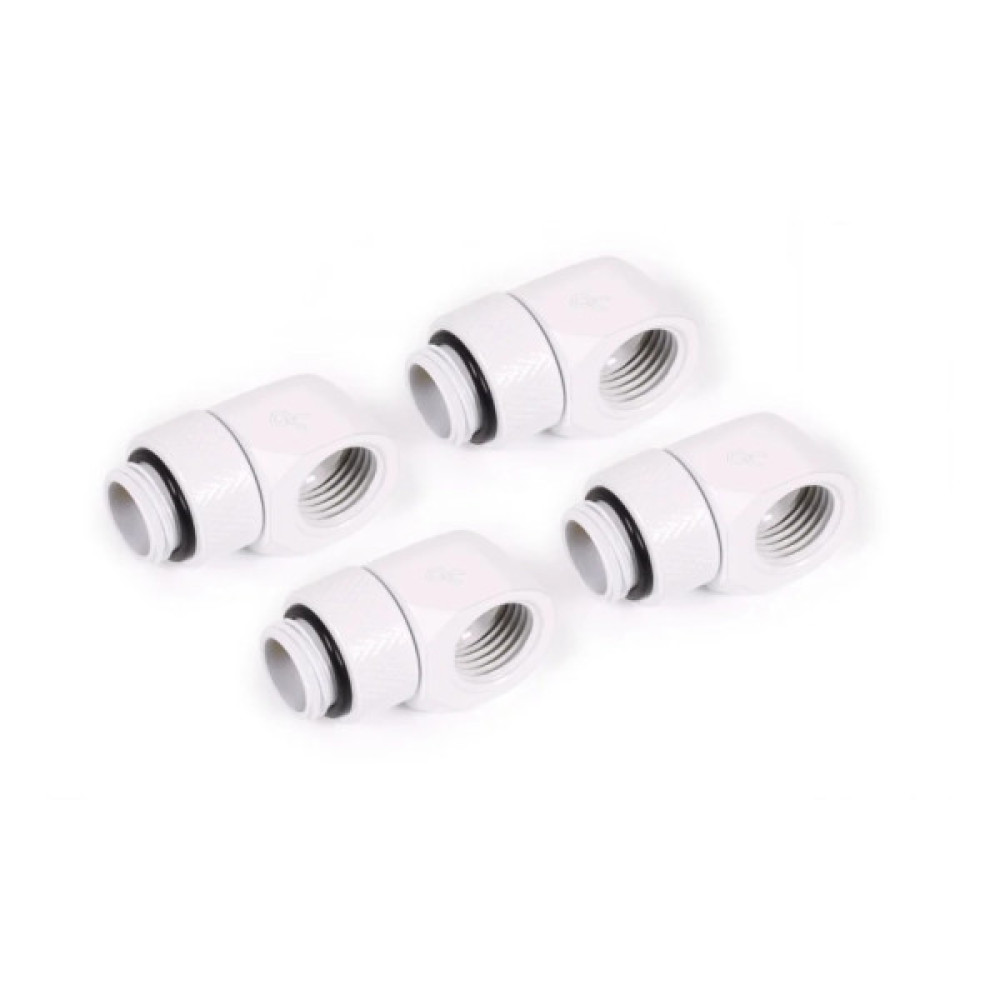 Фітинг для СРО Alphacool Eiszapfen L-connector rotatable - 4pcs Set - White (17619)