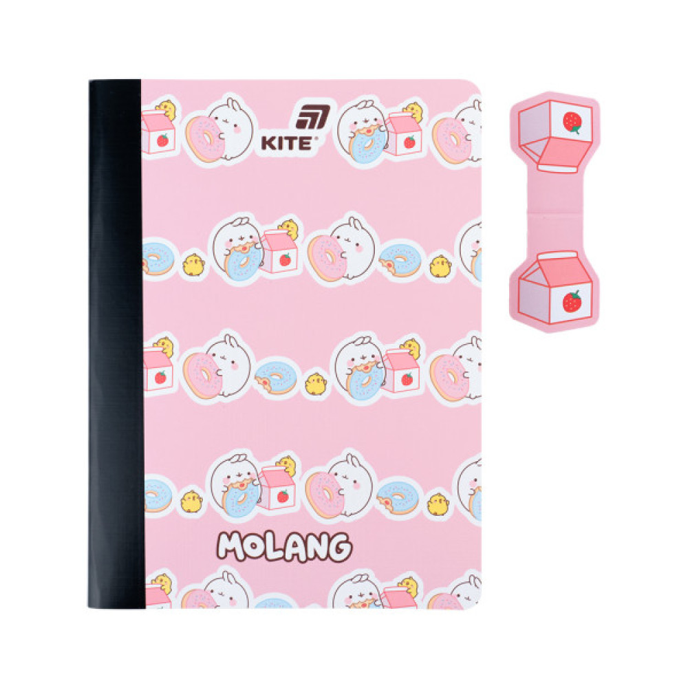 Блокнот Kite з магнітною закладкою Molang А5, 60 аркушів, клітинка (ML25-192)