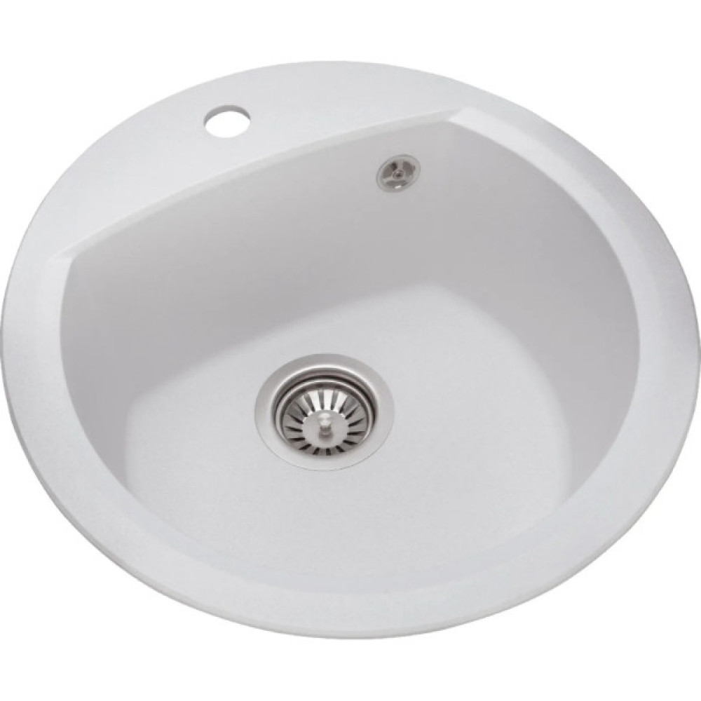 Мийка кухонна GRANADO RONDA white з сифоном (470*490mm.) (gr2205)