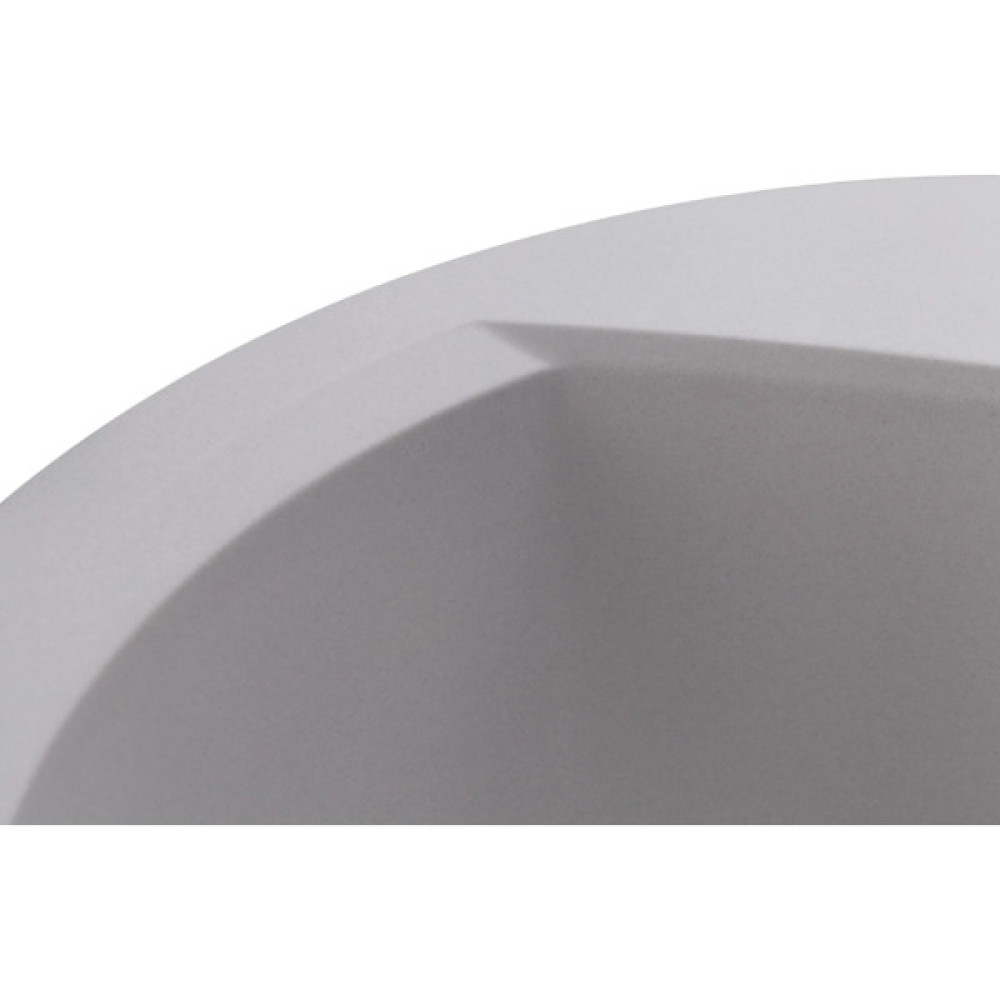 Мийка кухонна GRANADO RONDA white з сифоном (470*490mm.) (gr2205)