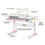 Парта ErgoKids з полицею Pink (TH-310 W/PN + BD-S30 PN)