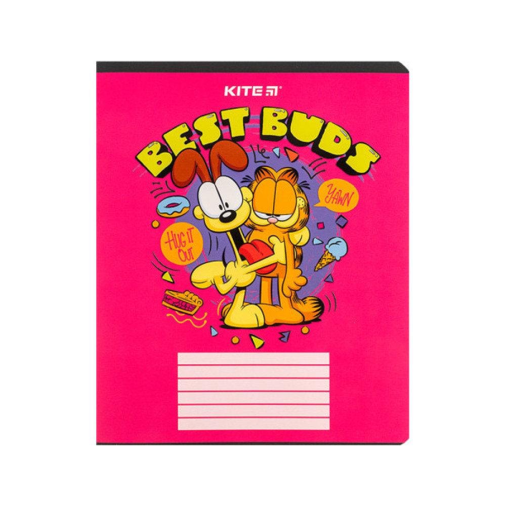 Зошит Kite Garfield, 18 аркушів, клітинка (GF24-236)
