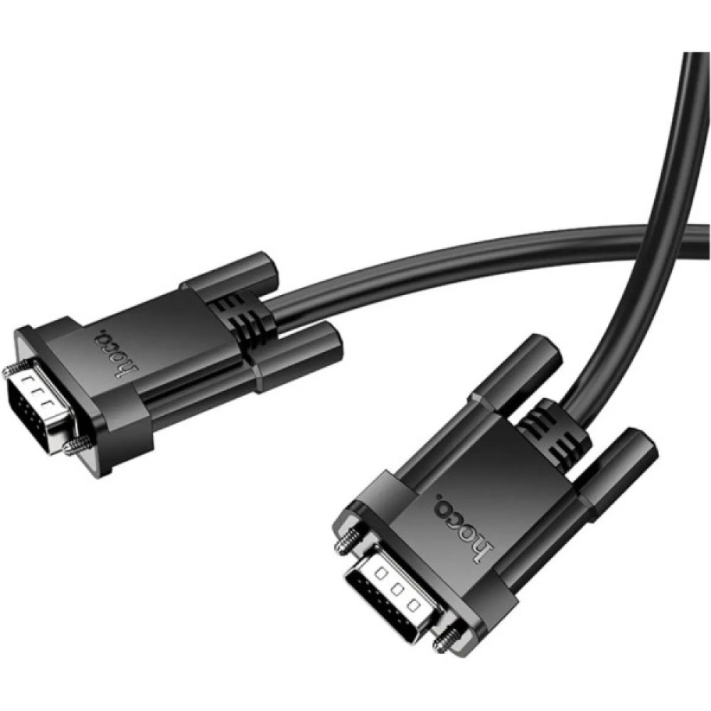 Кабель мультимедійний VGA M to VGA M 1.0m black HOCO (6942007628204)