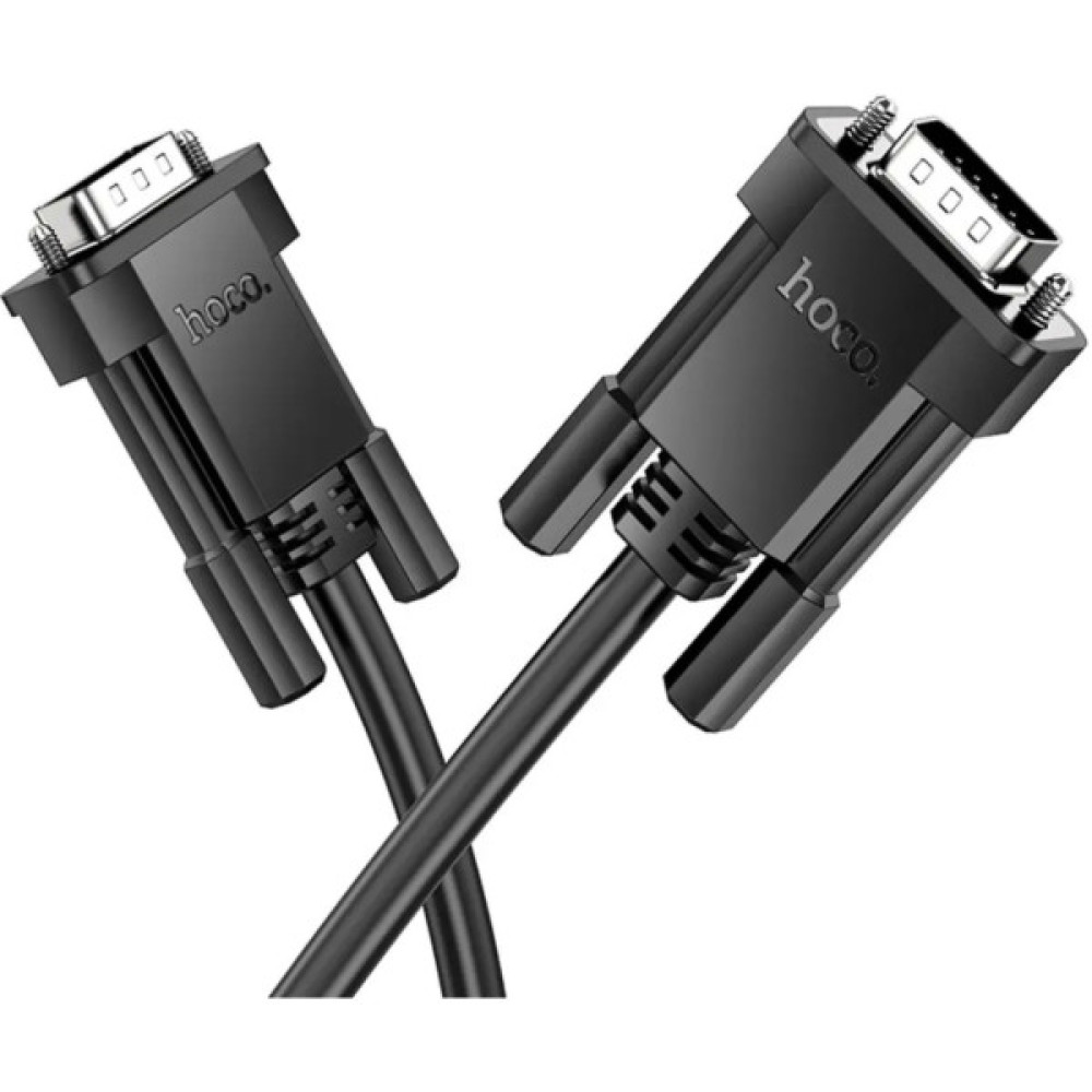 Кабель мультимедійний VGA M to VGA M 1.0m black HOCO (6942007628204)