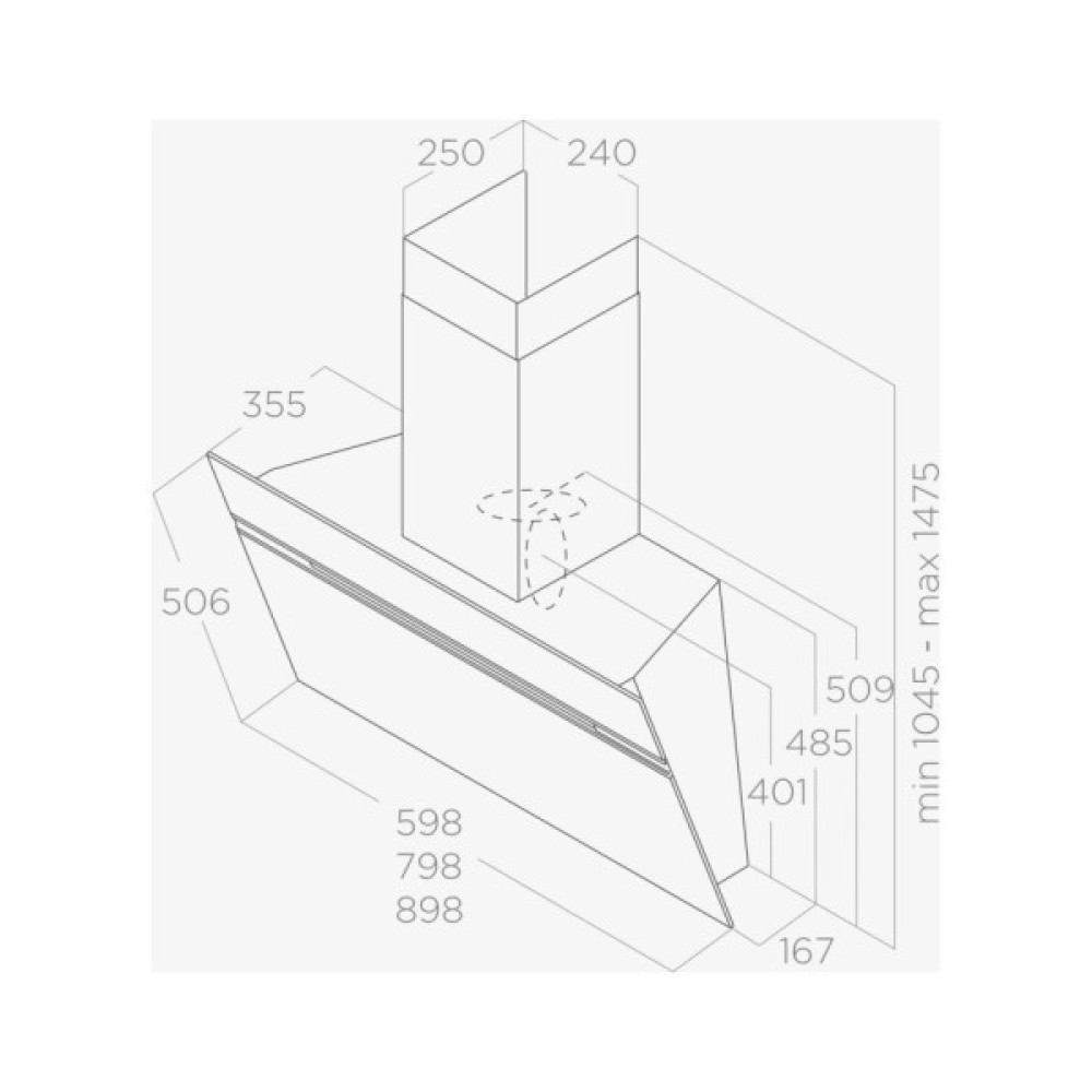 Витяжка кухонна Elica STRIPE BL/A/60