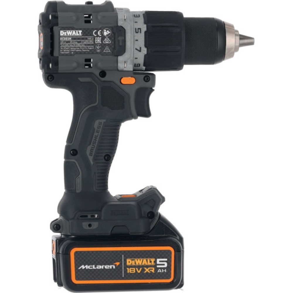 Шурупокрут-дриль ударний акумуляторний DeWALT McLaren F1 TEAM LIMITED EDITION 18В 2х5А·год 90Нм 0-450·0-1650об/хв кейс ЗП 1.34кг