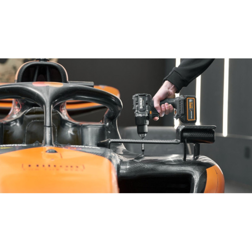 Шурупокрут-дриль ударний акумуляторний DeWALT McLaren F1 TEAM LIMITED EDITION 18В 2х5А·год 90Нм 0-450·0-1650об/хв кейс ЗП 1.34кг