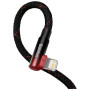 Дата кабель USB-C to Lightning 1.0m 20W 90° corner black/red Baseus (CAVP000220) Дата кабель USB-C to Lightning 1.0m 20W 90° corner black/red Baseus (CAVP000220)