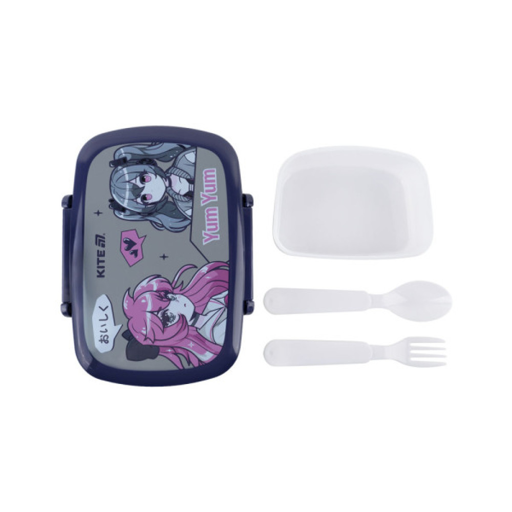 Ланч-бокс дитячий Kite Anime Girl з наповненням, 750 мл (K25-163-2)
