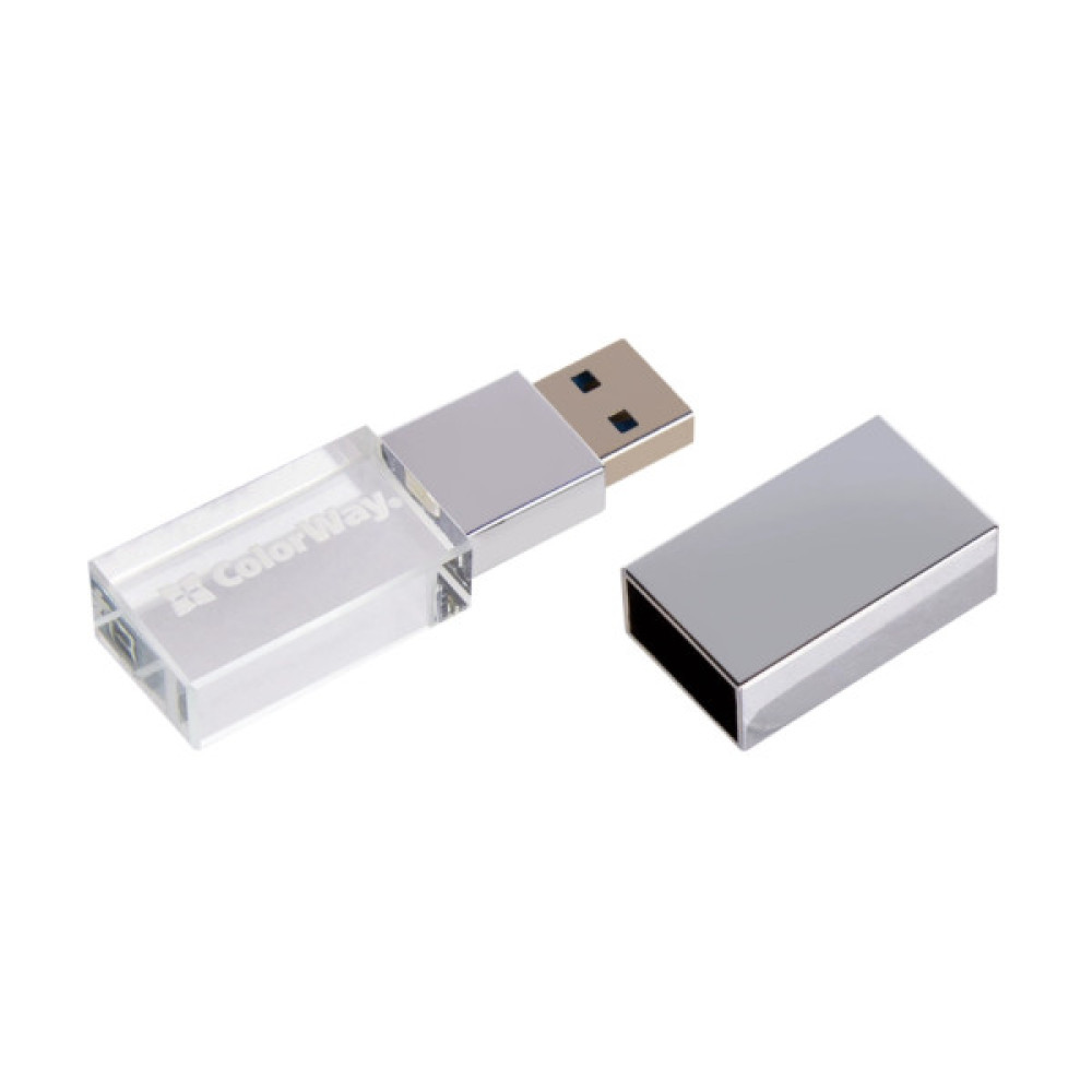 USB флеш накопичувач ColorWay 32GB 3.0 Transparent (CW-USBCL32)