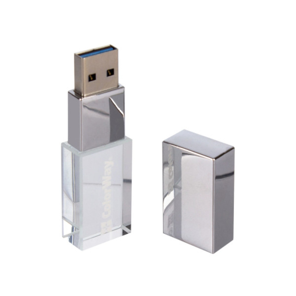 USB флеш накопичувач ColorWay 32GB 3.0 Transparent (CW-USBCL32)