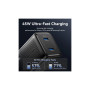 Зарядний пристрій Vention 2xUSB-C PD45W GaN black (FEFB0-EU)