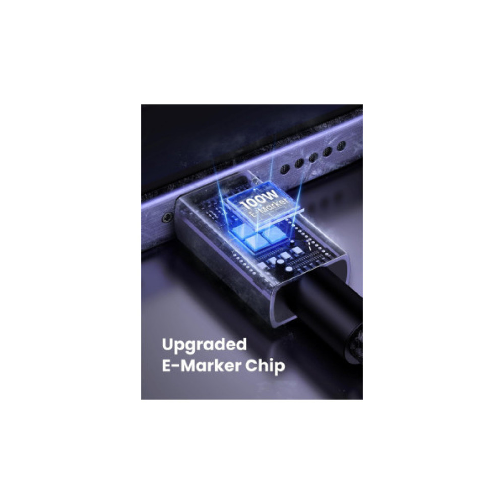 Дата кабель USB-C to USB-C 3.0m 100W L512 gray Ugreen (45065)